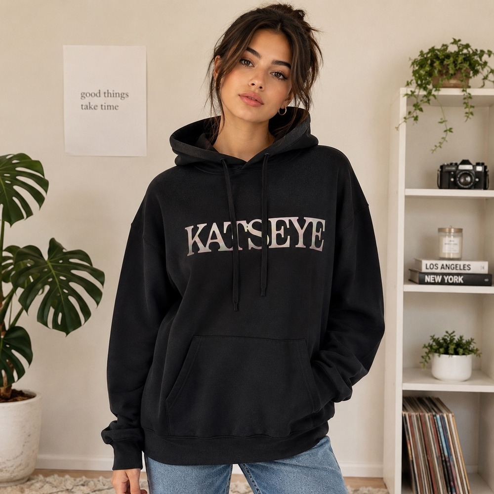 Katseye Graphic Hoodie Y2K Kpop Streetwear Oversized Cozy Goth Sweatshirt XL